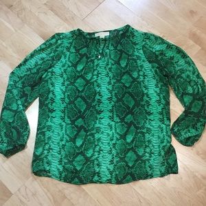Michael Kors Light-Weight Snakeskin Pattern blouse